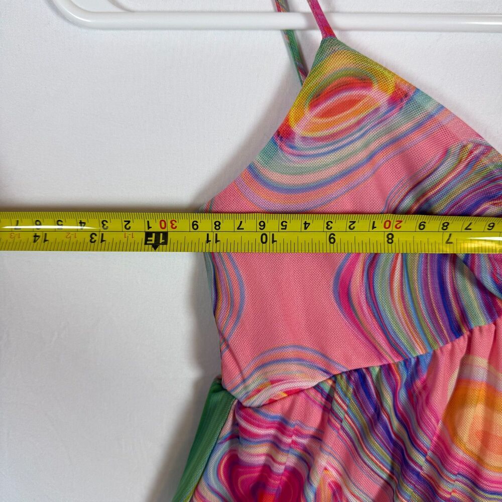 Nova Kids Girls Size 8 Colorful Marble Swirl Print Sundress - Picture 5 of 6
